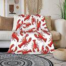 HGOD DESIGNS Red Lobster Fleece Throw Blanket Ultra Soft Cozy Blooming Decorative Flannel Blanket All Season for Home Couch Bed Chair Travel 40x50in by CozyNest Decor