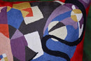 Kandinsky Modern Couch Pillow Cover - Red Flow | Abstract Pillows | Mid Century Chair Cushions | Handmade Wool Size 18x18 by CozyNest Decor
