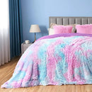 GONAAP Fuzzy Faux Fur Throw Blanket Queen Size Purple Rainbow Super Soft Cozy Plush Fuzzy Shaggy Blanket for Couch Sofa Bed (Purple Rainbow, Queen(90"x90")) by CozyNest Decor