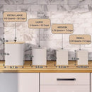 Kitchen Canisters for Countertop Set of 4 with Customizable Chalkboard Labels & Marker Pen - Big Iron Kitchen Canisters with Airtight Lids - Canisters Sets for the Kitchen - White Kitchen Canister Set by CozyNest Decor