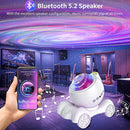 ENOKIK Galaxy Projector, Star Aurora Projector Built-in Bluetooth Speaker, Night Light for Kids Adults, White Noise Light for Home Decor/Relaxation/Party/Music/Gift (White) by TinyTreasures Baby Boutique