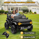 ENYOPRO 24V Licensed Ford Bronco Raptor Electric Car for Kids, 2 Seater Battery Operated Ride On Truck Toys with Remote Control, 4-Wheel Suspension, Bluetooth, Radio, LED Lights, 3 Speed - Black by TinyTreasures Baby Boutique