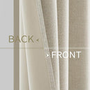 MIULEE 100% Blackout Linen Textured Curtains for Bedroom Solid Thermal Insulated Cream Grommet Room Darkening Curtains & Drapes Luxury Decor for Living Room Nursery 52 x 45 Inch (2 Panels) by TinyTreasures Baby Boutique