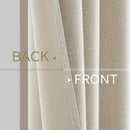 MIULEE 100% Blackout Linen Textured Curtains for Bedroom Solid Thermal Insulated Cream Grommet Room Darkening Curtains & Drapes Luxury Decor for Living Room Nursery 42 x 63 Inch (2 Panels) by TinyTreasures Baby Boutique