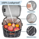 Mancro Breastmilk Cooler Bag Travel, Insulated Baby Bottle Bag with Ice Pack, Fits 4 Baby Bottles Up to 9 Ounce,Leak-Proof & Durable, Black Wave by TinyTreasures Baby Boutique