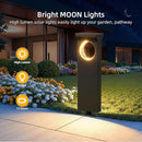 Solar Pathway Lights Outdoor, 4 Pack Upgraded Moon Shaped Landscape Lights - Brighter & Waterproof Solar Powered Decor for Yard, Garden, Path, Walkway, and Outdoor Decoration by GreenHaven Gardens