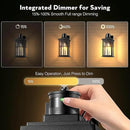 Motion Sensor Outdoor Lights, 2 Pack Outside Light Fixture Dusk to Dawn, Black Outdoor Motion Sensor Light, Anti-Rust Exterior Light Fixture for House, Garage, Doorway, Porch, 100% Aluminum by GreenHaven Gardens