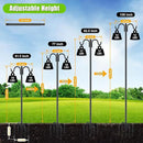 Gtongoko Double Shepherds Hook for Outdoor, 61.5 Inch Heavy Duty Bird Feeder Pole 3/4 Inch Thick Garden Hooks for Hanging Hummingbird Feeder, Plant Baskets, Solar Light Lanterns, 1 Pack by GreenHaven Gardens
