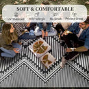 MontVoo Outdoor Rug 9x12 Waterproof Patio Rug-Outdoor Carpet Mat Reversible Plastic Straw Outside Outdoor Rug for RV Camping Picnic Beach Balcony Backyard Pool Deck Porch Modern Boho Grey by GreenHaven Gardens