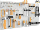 WALMANN Metal Pegboard Tool Organizer Boards with Pegboard Hooks, 24x48in Tools Organizer Pegboard for Garage, Workbench, Peg Board, Tool Storage Board with Hooks(Grey) by GreenHaven Gardens