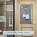 X-Large Door Hanging Hamper Bag,2 Pack Large Capacity Hanging Laundry Hamper Basket with Wide Opening Dirty Clothes Laundry Hamper Storage Bag Size 35X22inch(Grey-2Pack) by CozyNest Decor