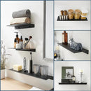 JOOM Metal Wall Floating Shelf - Metal Wall Shelf, Floating Shelf, Bathroom Shelf, Display Shelves for Storage (Black, 8 Inch) by CozyNest Decor
