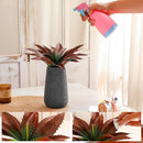 JUSTOYOU Large Artificial Succulents Aloe Plants Real Touch Fake Flowers Unpotted for Home Wedding Festival Arrangement (4, Green-Red) by CozyNest Decor