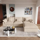 JACH L-Shaped Sectional Couches for Living Room, Cloud Sectional Couch with Deep Seat, Modular Sectional Sofa with Chaise, Covers Removeable & Washable, Sofas Furniture for Living Room, Khaki by CozyNest Decor