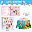 homicozy 3PCS Sticker Paint Books for Kids Ages 4-10,Unicorn Mermaid Animals Designs Paint by Stickers,Sticker by Numbers,Party Birthday Gifts for Girls 4-10,Create 30 Pictures One Stickers at A Time by TinyTreasures Baby Boutique