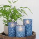 Flameless Candles with Remote - Battery Operated Candles with Timer, Flickering Real Wax LED Pillar Christmas Candles for Wedding, Table, Home Decorations (Blue, Set of 3) by CozyNest Decor