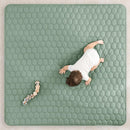 Comfy Cubs Square Kids Play Mat - 56 x 56 inches Soft Quilted Baby Floor Mat with Non-Slip Bottom - Plush Design for Toddlers' Playtime and Relaxation - Comfortable and Durable - Fern by TinyTreasures Baby Boutique