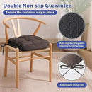 Chair Cushions for Dining Chairs, Dining Chair Cushions, Tufted Indoor Chair Pads with Ties & Non Slip Backing, Seat Cushions for Kitchen Chairs 16.5” x 16.5” x 3.5”, Set of 6, Brown by GreenHaven Gardens