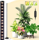 Standing Grow Lights for Indoor Plants,T10 Full Spectrum Vertical Grow Light Wide Illumination Area,16in-65in Adjustable Height Plant Light with Stand,3 Light Modes Floor Grow Light with Timer by GreenHaven Gardens