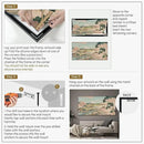 SIGNWIN 24"x46" Extra Large Framed Wall Art Japanese Ukiyo-e Landscape, Timeless Mt. Fuji Scene for Zen-Inspired or Asian-Style Interiors for Home Living Room Bedroom Decor (Frame Assembly Required) by CozyNest Decor