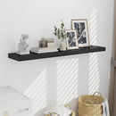 Fun Memories 55 Inch Fireplace Mentel Shelf, 10 Inch Deep Shelves for Display & Wall Storage, Rustic Wood Wall Shelf, Extra Long Floating Shelves for Living Room Laundry Room, Black, Set of 1 by CozyNest Decor