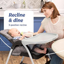 Graco Slim Snacker High Chair, Ultra Slim, Fast-Folding, Multiple Recline Positions, Comfortable Feeding, Whisk by TinyTreasures Baby Boutique