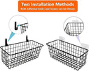 Joben Oligey 3 Set Hanging Wire Baskets ,Wall Mount Fruit Basket,No Drilling,Adhesive Small Metal Basket,Farmhouse Food Storage Mesh Bin Kitchen Pantry Laundry Bathroom Closet Garage RV ,Black by CozyNest Decor