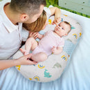 Baby Lounger for Newborns and Infants, Portable Lounger with Pillow & Foot Rest - 100% Cotton, Snug, Travel-Friendly, Breathable Fabric, Ideal for Cribs & Floor - Sprinta (Poly Snuggle) by TinyTreasures Baby Boutique