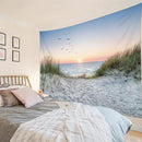HVEST Ocean Beach Tapestry Wall Hanging, Sunset Seabird and Beach with Grass Wall Hanging Tapestry Natural Landscape Tapestry for Bedroom Living Room Dorm Decoration Wall Decor, 59x51 Inches by CozyNest Decor