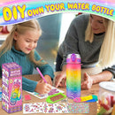 EDSPORTSHOUSE Decorate Your Own Water Bottle Kits for Girls Age 4-6-8-10,Unicorn Painting Crafts,Fun Arts and Crafts Gifts Toys for Girls Birthday Christmas(Unicorn) by TinyTreasures Baby Boutique