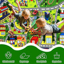 Car Rug Play Mat - Car Train Rugs Playroom Mat, Kids Rugs for Bedroom Road Rug with City Map Design Kid Room Decor, 59x31.49 lnches by TinyTreasures Baby Boutique