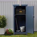 Outdoor Storage Cabinet for Patio, Garden Potting Bench Table with Shelves & Metal-Tabletop, Wooden Planting Work Station, Weatherproof by GreenHaven Gardens