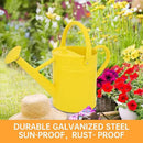 Metal Watering Can for Outdoor Plants, Galvanized Steel Watering Can with Removable spout, 1 Gallon,Perfect Home & Garden Décor Yellow by GreenHaven Gardens