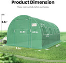 KING BIRD Premium 20x10x6.6FT Greenhouse for Outdoors, Large Walk-in Heavy Duty Galvanized Steel Frame, Mesh Door Screen Window Upgraded Zipper Tunnel Hoop for Garden Plant Winter, Green by GreenHaven Gardens