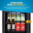 Newair 15" Wine and Beverage Refrigerator 9 Bottle and 48 Can Capacity, Beverage Cooler in Stainless Steel, Built-in or Freestanding Dual Zone Drink Fridge with Triple-Pane Glass Door by CozyNest Decor