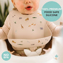 Loulou Lollipop Soft, Waterproof Silicone Feeding Bib for Babies and Toddlers by TinyTreasures Baby Boutique
