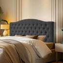 Linen Upholstered Headboard Queen/Full Size Latest Model Wall Mount, Bed Frame Mount, Featuring High-Density Sponge Padding, Luxury Texture Easy Assembly Comfort and Style-Dark Gray by CozyNest Decor