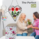 KY&BOSAM Heart Suncatcher Nana Gift for Nana Stain Glass Wind Chime for Window Pressed Flower Between Heart Glass Metal Engraved Charm Gift for Mother's Day Valentine's Birthday Thanksgiving Christmas by GreenHaven Gardens
