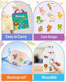 Benresive Reusable Sticker Book for Toddlers 2-4 Years, Fun Travel Stickers for Kids, Waterproof Sticker Books for Toddlers 1-3, Crafts Activities for Todddlers 1-3 2-4 3-5 - Animals Zoo by TinyTreasures Baby Boutique