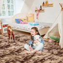 Ultra Soft Rug for Living Room, 4X6 Fluffy Shag Area Rug for Bedroom, Modern Shaggy Carpets Fuzzy Rug for Teens Dorm Nursery Home Decor Aesthetic, Upgrade Anti-Skid Durable, Tie-Dyed Coffee by TinyTreasures Baby Boutique