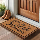 Barnyard Designs Natural Coco Coir Heavy Duty Backing Doormat - Large Cute Non-Slip Front Door Welcome Mat for Outside Entrance or Porch Entry, Brown (17x30, Home Sweet Home) by CozyNest Decor