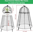 Plant Protector Chicken Wire Cloche 4 PCS, Plant Protectors from Animals, 18.7×12 Inch Large Garden Cloches for Plants, Sturdy 2-in-1 Cloche Dome for Plants, Plant Protectors for Easy Pruning by GreenHaven Gardens
