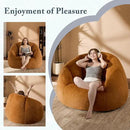 Giant Bean Bag Swivel Chair for Adults - Comfy Plush Round Shell Soft Accent Chair, Oversized Cozy Floor Sofa for Living Room, Bedroom & Game Rooms, Orange by CozyNest Decor