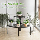 aboxoo 2 Tier Plant Stand Flower Pot Rack for Patio,Metal Stair-Step Style Corner Shelf Planters,Hevay Duty Plant Stand,Quarter Round Display Holder for Indoor Outdoor Use(Black) by GreenHaven Gardens