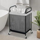 STO STO Laundry Hamper, 90L Rolling Laundry Sorter Cart with Removable and Washable Liner Bag, Rolling Clothes Hamper with Metal Handle for Laundry Room and Bedroom, Gray by CozyNest Decor