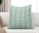 VAGMINE Embroidered Lollipop Cushion Cover - 20x20 Inches Square - 100% Cotton Light Teal Throw Pillow Case - Minimalist Chic Design - Luxury Home Accent for Sofa, Couch, Bed, Office by CozyNest Decor