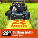 SENIX Gas Lawn Mower, 22" Self Propelled Gas Powered Lawnmower with 163cc B&S 4-Cycle Engine, 3-in-1 Walk-Behind Push Lawn Mower, 6-Position Height Adjustment by GreenHaven Gardens