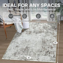 4x6 Area Rugs for Living Room Rug Washable: Modern Large Rug for Dining Room Bedroom Carpet Non Slip Low Pile 4 by 6 Indoor Abstract Nursery Home Office Brown Grey by TinyTreasures Baby Boutique