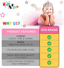 Princess Play Tent Set with Dress Up Tunnel, Castle Playhouse - Glow in The Dark Stars, Birthday Gift for Girls Age 3-7 by TinyTreasures Baby Boutique