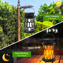 Solar Lights for Outside, Upgraded Solar Lanterns Flickering Flame Outdoor Waterproof Hanging Lanterns Decorative Solar Powered Outdoor Lighting LED Flame Garden Lights for Patio Deck Yard, 2 Packs by GreenHaven Gardens